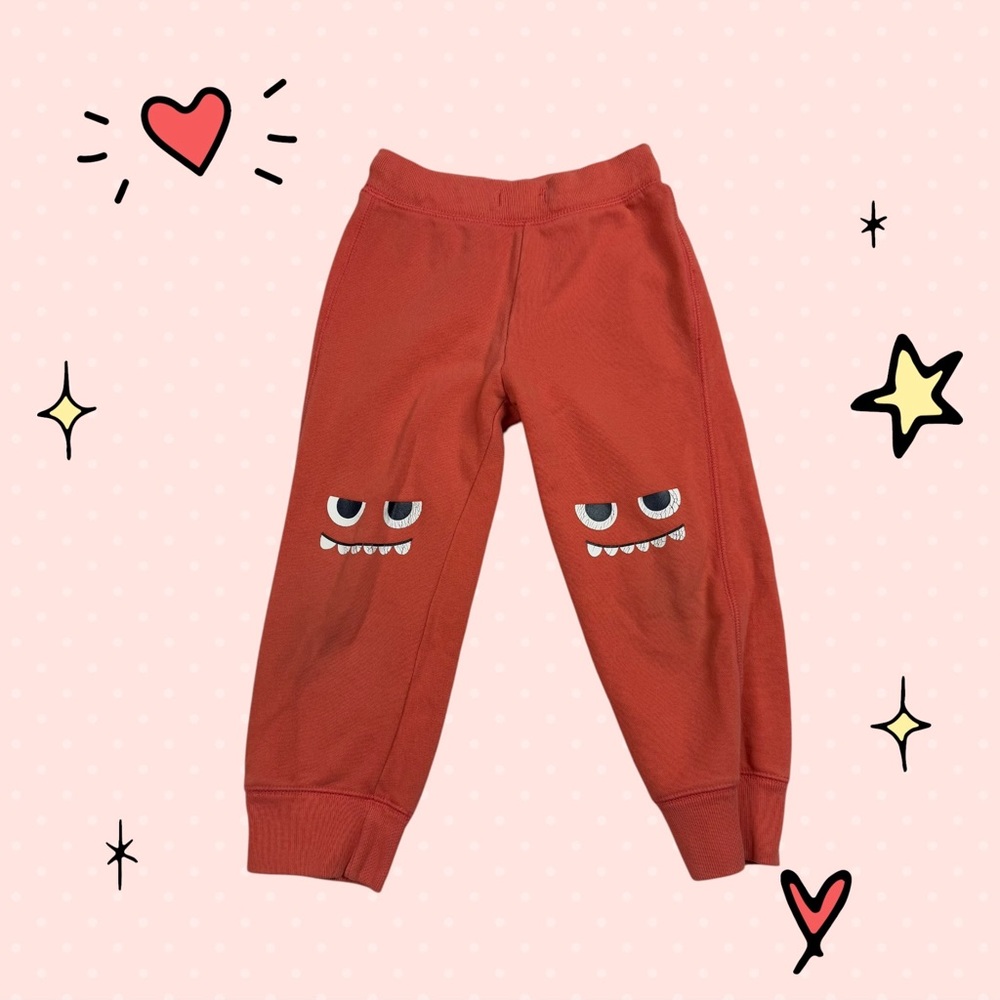 Free with bundle🤍 Kids Red Monster Face Joggers